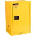 Global Equipment Flammable Cabinet, Manual Close Single Door, 12 Gallon, 23"Wx18"Dx35"H SC12F
